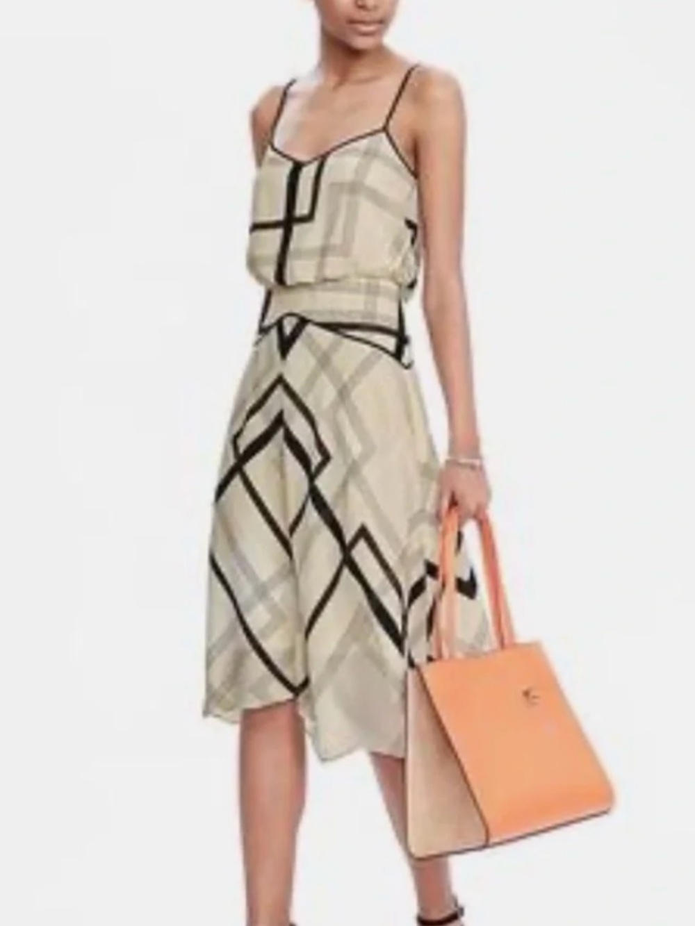 Banana Republic Plaid Bee Midi Dress Size 10